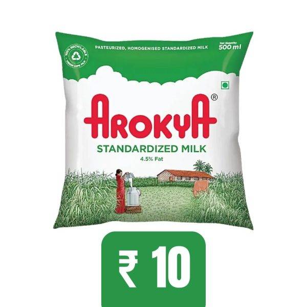 Arokya Standardized Fresh Milk 10.Rs