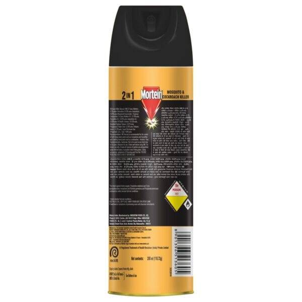 Mortein 2-in-1 Insect Killer Spray (200 ml) - Back Side