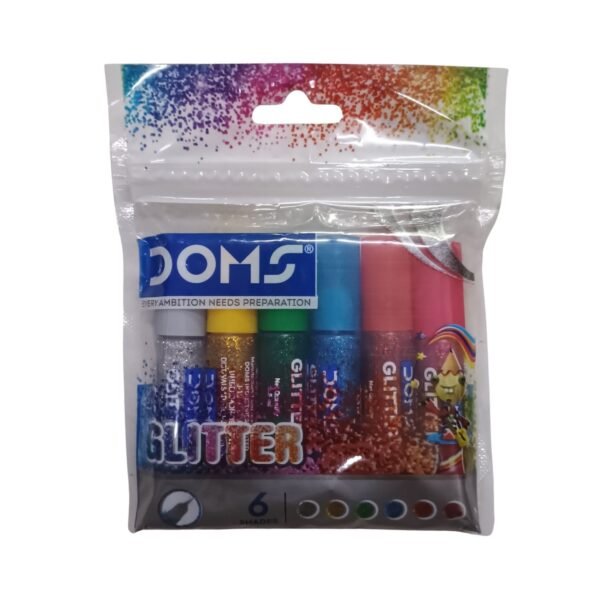Doms Glitter Colour 6 Shades - 5.5ml Each