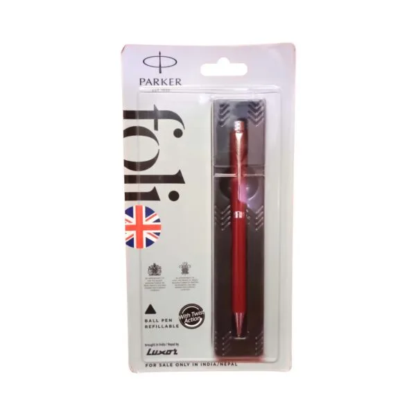 Parker Folio Standard Chrome Trim Ball Pen