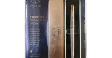 Parker Frontier Stainless Steel Fountain Pen - Fine Gold Nib