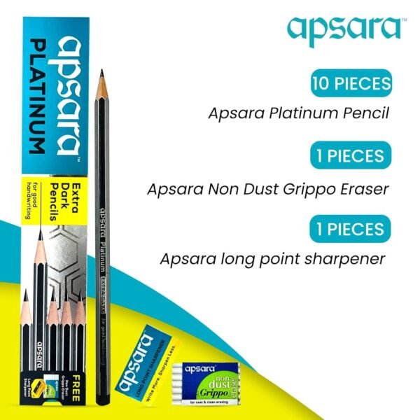 Apsara Platinum Extra Dark Pencils