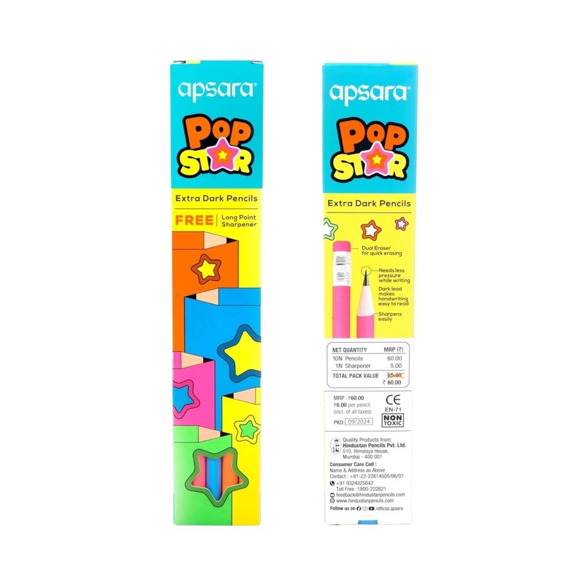 Apsara Popstar Pencils - Pack of 10
