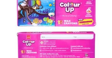 Cello Colour Up Wax Crayons - 16 Bright Shades