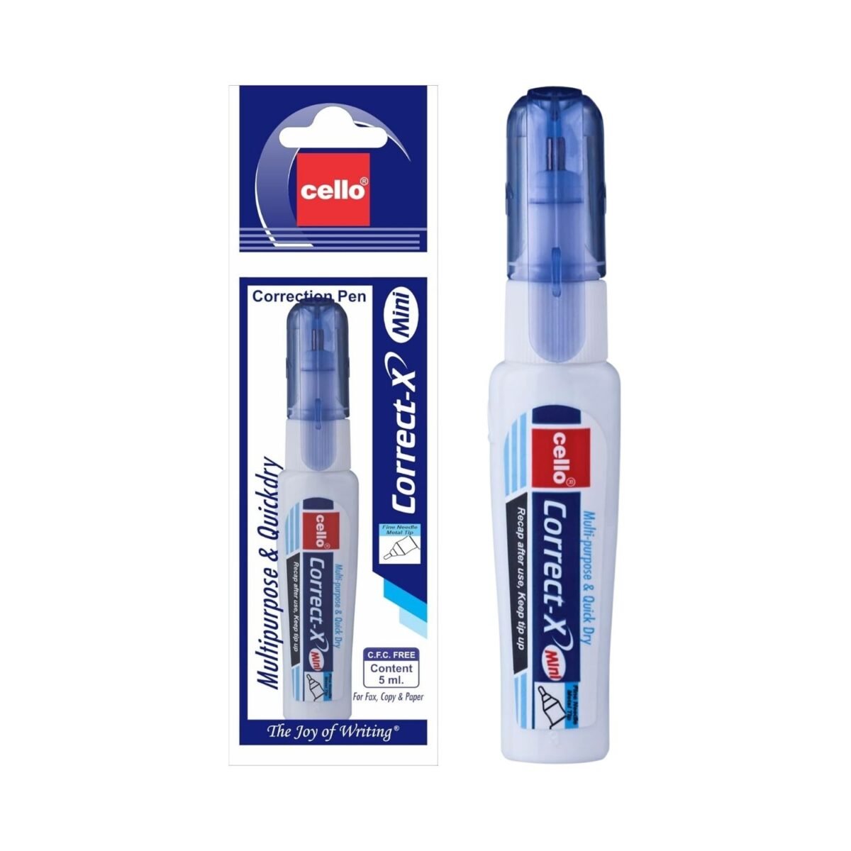 Cello Correct-X Mini Correction Pen 5ml - Quick Dry