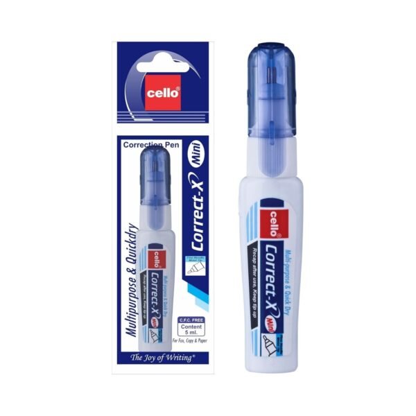 Cello Correct-X Mini Correction Pen 5ml - Quick Dry