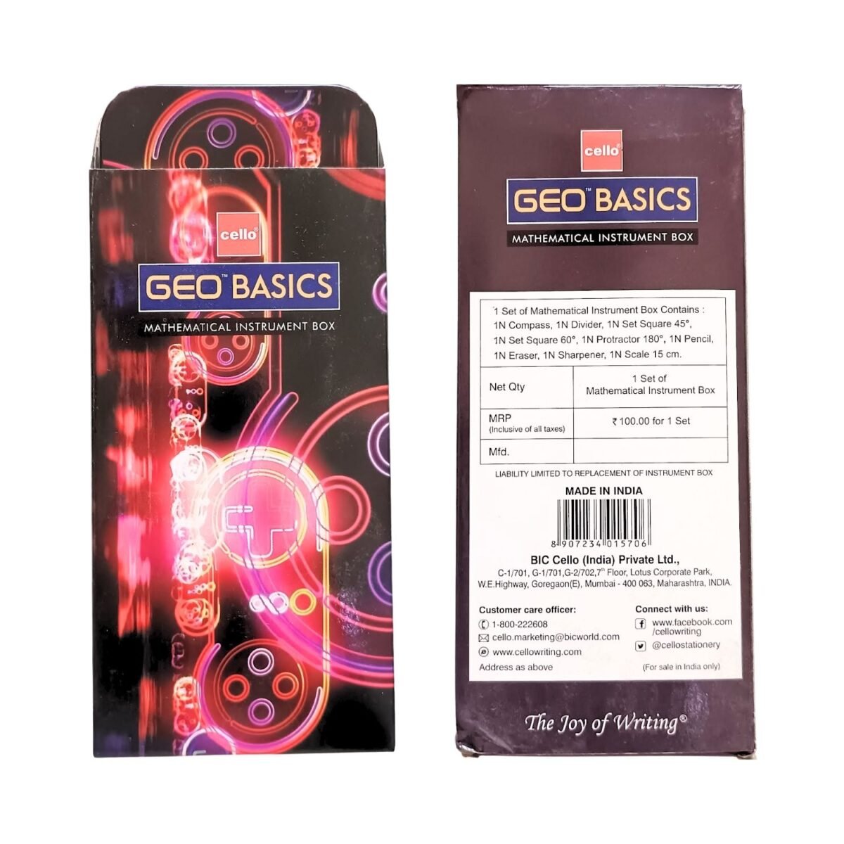 Cello Geo Basics Geometry Box - Math Instrument Set