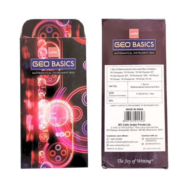 Cello Geo Basics Geometry Box - Math Instrument Set