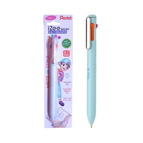Pentel iZee Fancy Colour Pen 4in1 LightBlue