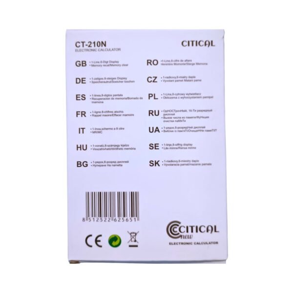 Citical CT-210N 8-Digit Pocket Calculator
