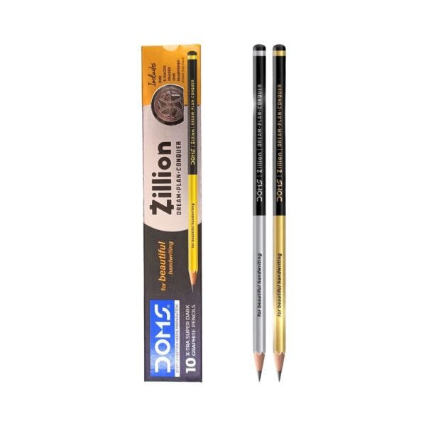 DOMS Zillion Pencils 10 Pack + Accessories