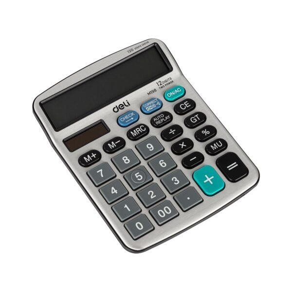 Deli M19811 Metal Calculator - 12 Digit, 120 Steps