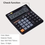 Deli WM01120 12-Digit Calculator - Tax, Dual Power