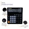 Deli WM01120 12-Digit Calculator - Tax, Dual Power