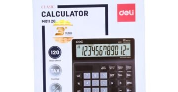 Deli WM01120 12-Digit Calculator - Tax, Dual Power