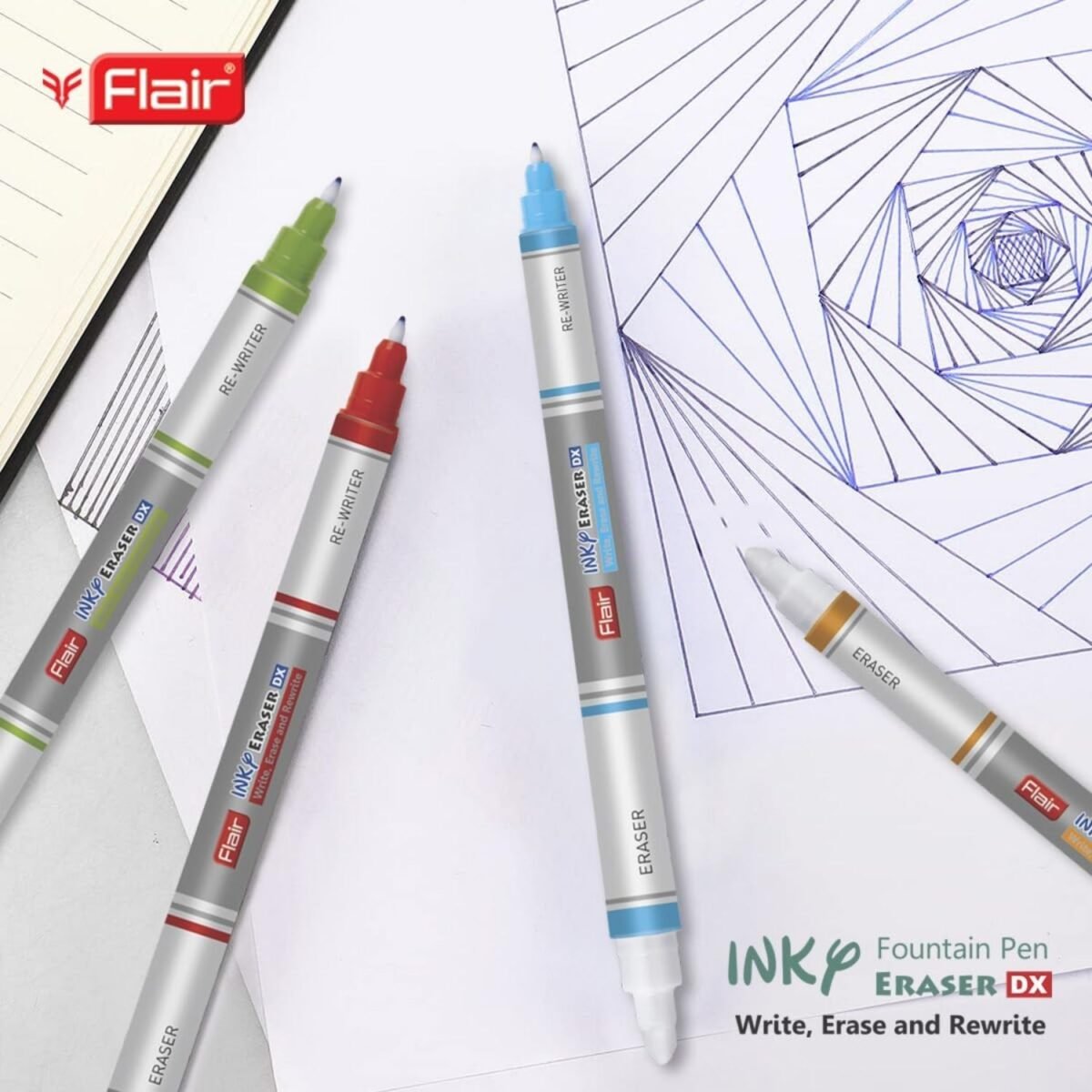 Flair Inky Fountain Pen Eraser DX | Dual Tip Ink Corrector