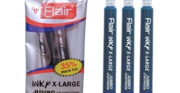 Flair Inky X-Large Jumbo Blue Ink Cartridges - Pack of 3
