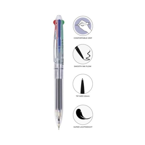 Flair Sunny 4 Colour Ball Pen with Silky Low-Viscosity Ink