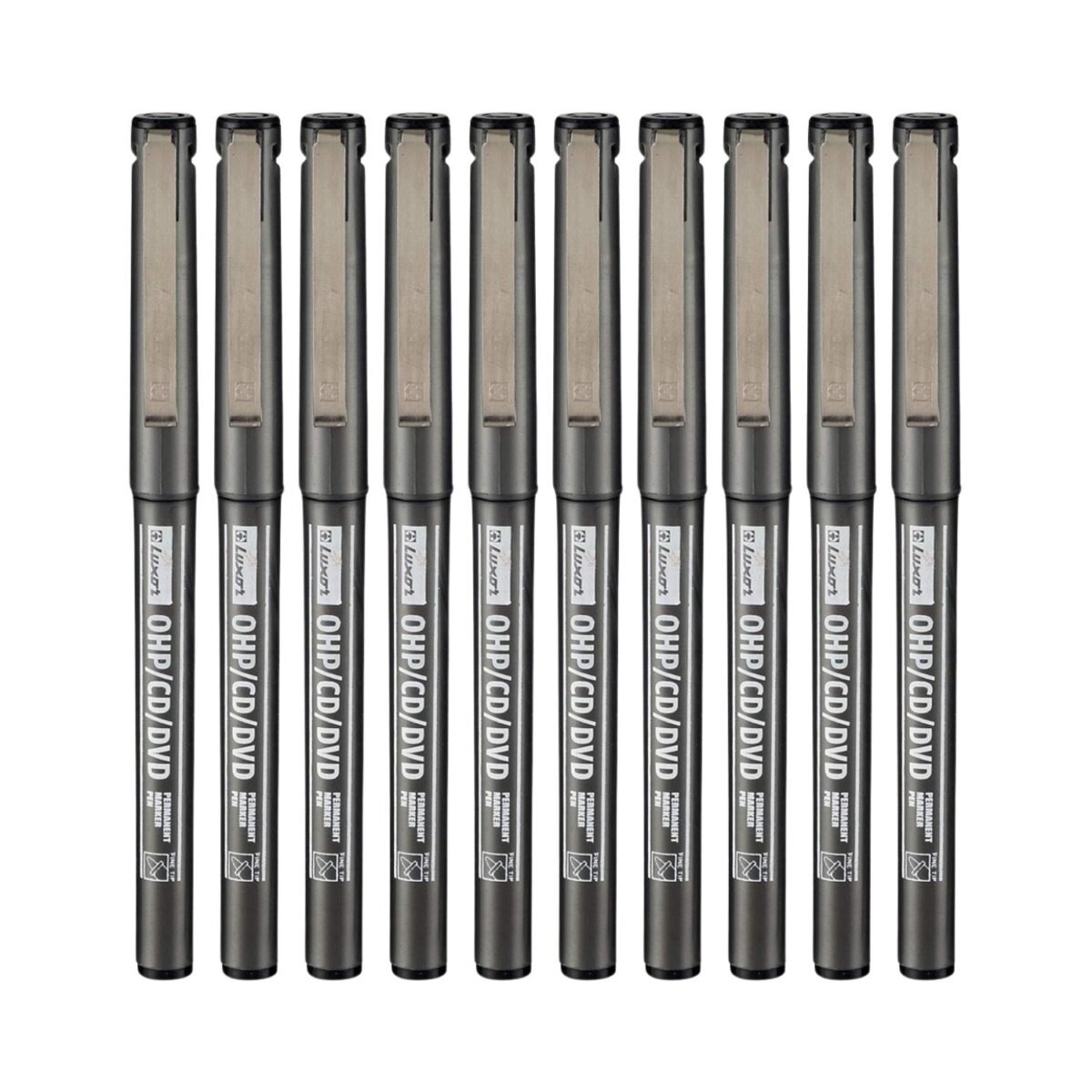 Luxor CD/DVD/OHP Marker - Black (Pack of 10)