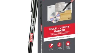 Luxor CD/DVD/OHP Marker - Black (Pack of 10)