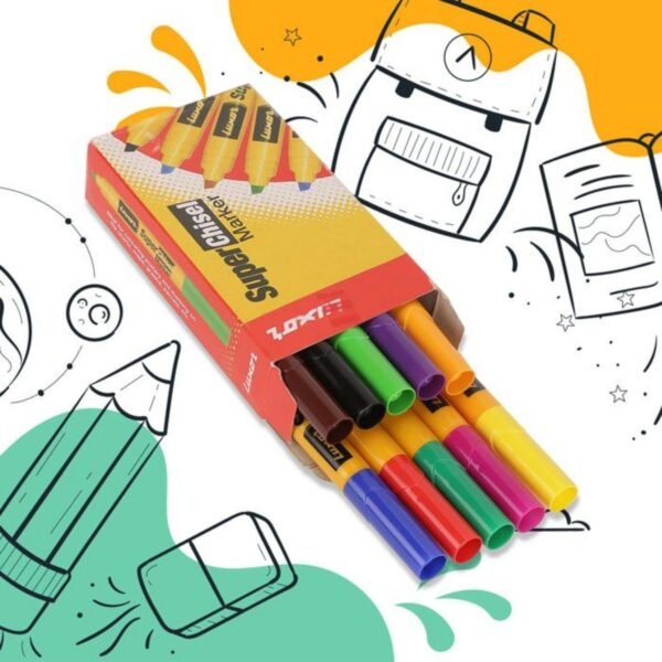 Luxor Super Chisel Marker, Assorted Colors (Pack Of 10)