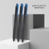 Experience superior writing with the Pentonic 0.7mm retractable blue pen. Features a sleek matte finish, comfortable grip, and smooth-flow ink. Pack of 10.