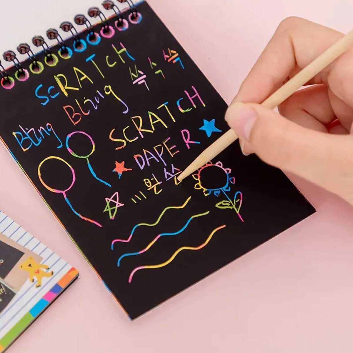 Rainbow Scratch Art Book with Stylus