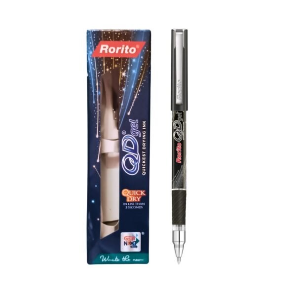 Rorito QD Gel Pen Black - Quick Dry Ink