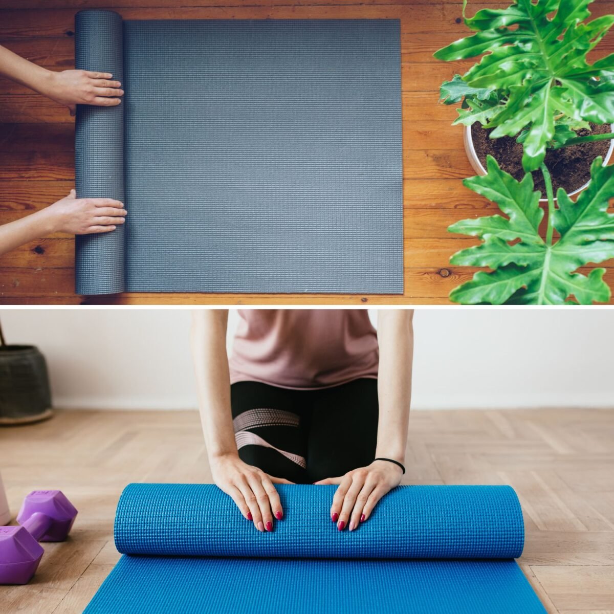 Yoga Mat 6mm, 68x24 inch Non-Slip Exercise Mat
