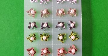 Colorful Patterned Butterfly Stud Earring Set (12 Pairs)