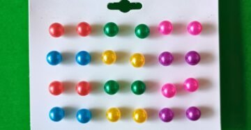 Colourful Pearl Stud Earrings - Set of 12