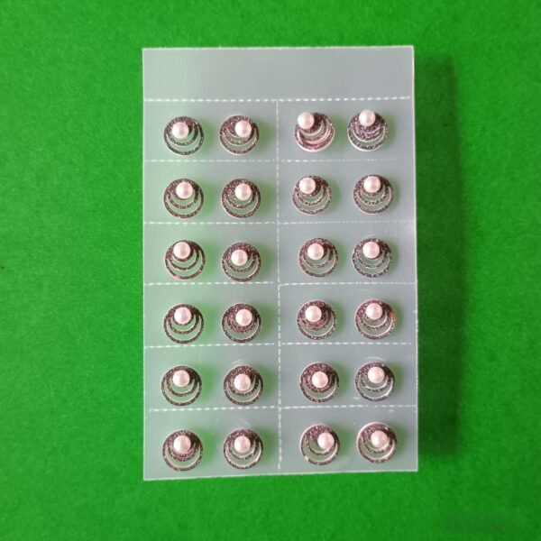 Glitter Spiral Pearl Stud Earrings - Set of 12 Pairs