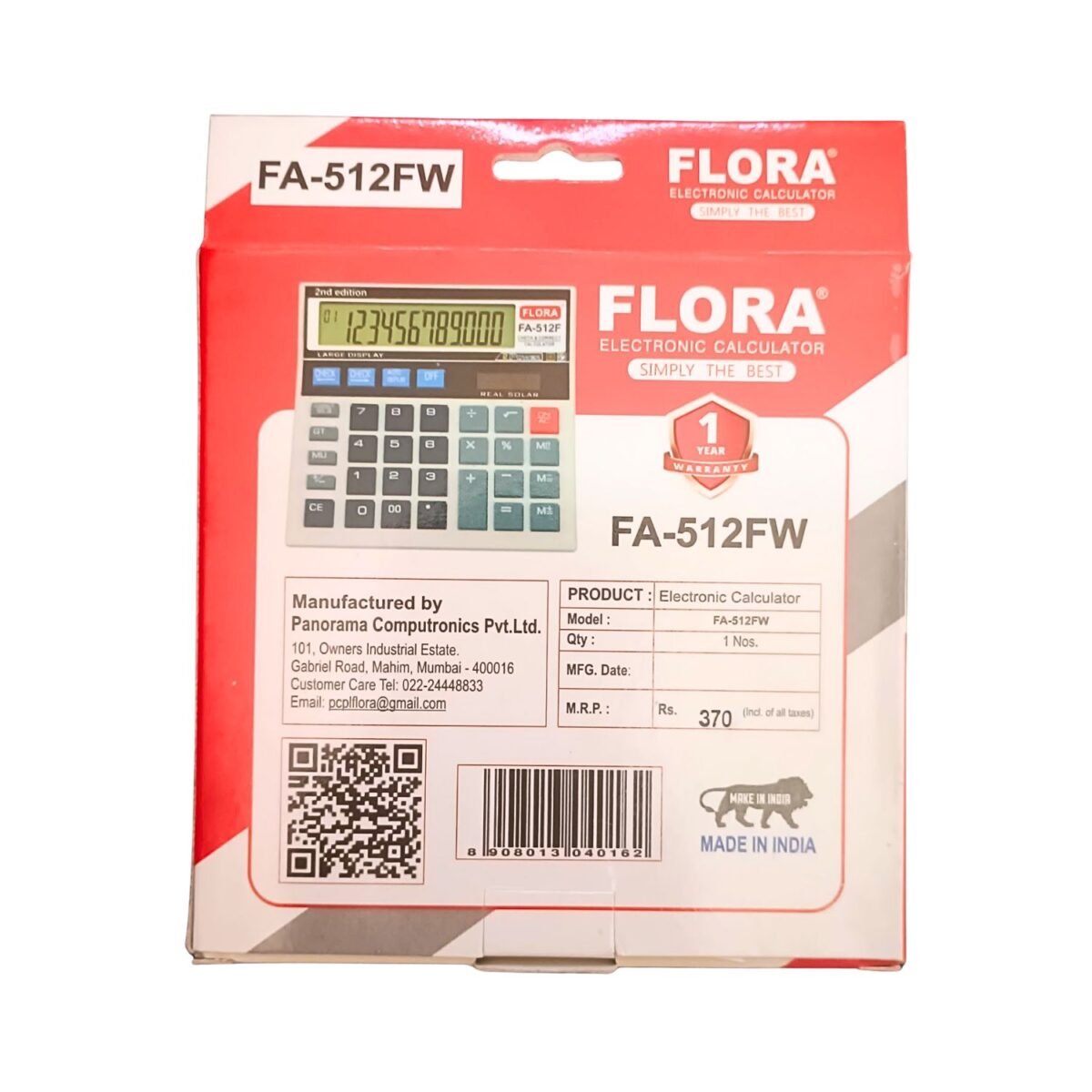 Flora Electronic Calculator FA-512FW - 03