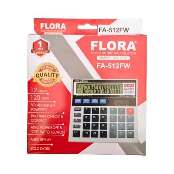 Flora Electronic Calculator FA-512FW