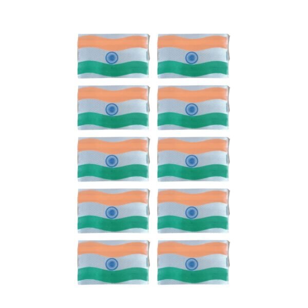Indian Flag Cloth Badge (Pack of 10)