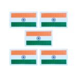 Indian Flag Badge - Shiny Rectangular (Pack of 5)