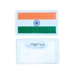 Indian Flag Badge - Shiny Rectangular (Pack of 5)