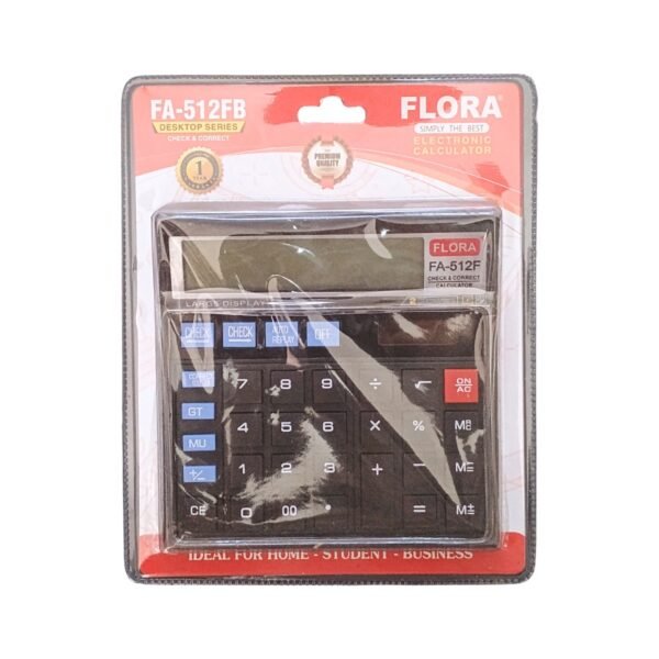Flora Electronic Calculator FA-512FB Desktop Series - Black